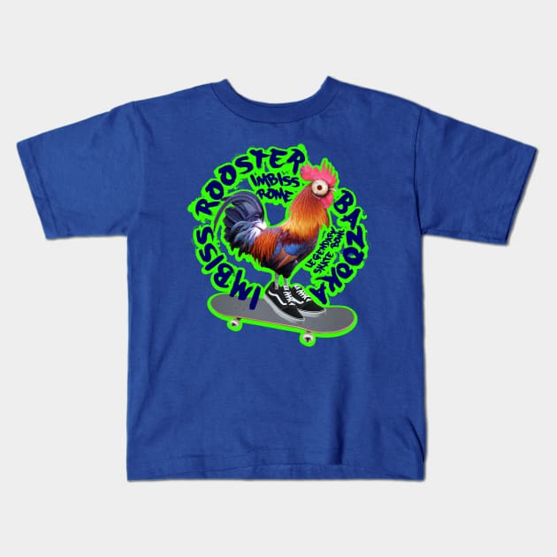 rooster sk8 Kids T-Shirt by teeteet